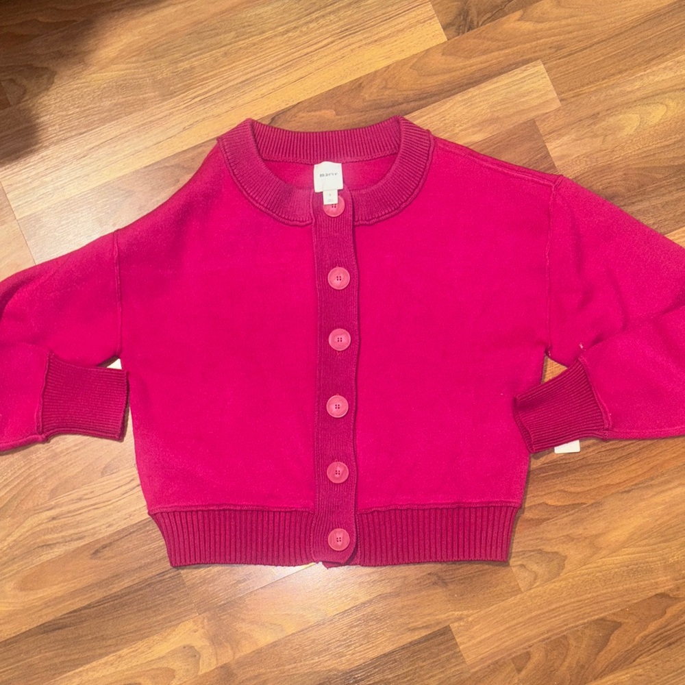 Anthropologie Maeve Pink Knit Cardigan | Small